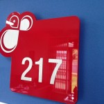 placa em acrílico corte laser