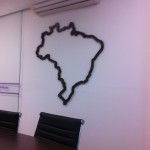 Mapa do Brasil em relevo de mdf com pintura
