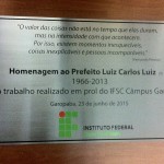 placa de inauguração em fotocorrosão