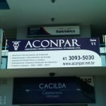 placa metálica com lona impressão digital